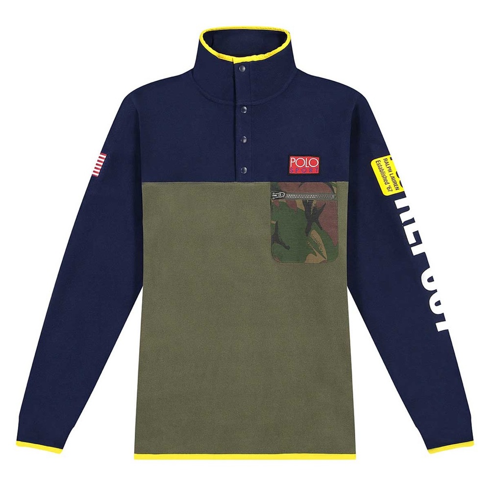 Polo Ralph Lauren Mens U.S Flag Sport Fleece Camo Pullover RLPC67 Hi Tech NWT XL - Picture 3 of 4